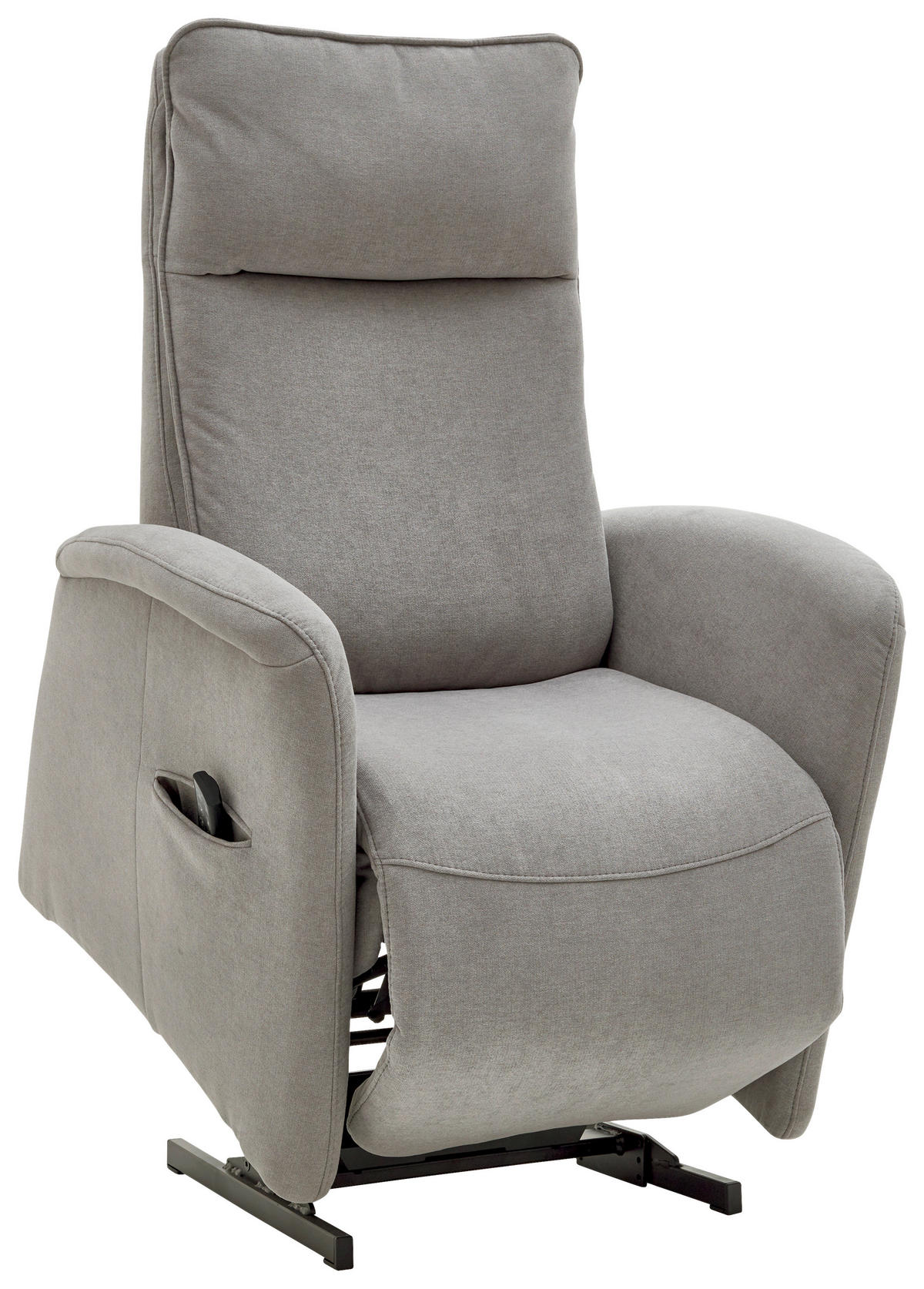 FERNSEHSESSEL in Chenille Grau  - Grau, KONVENTIONELL, Kunststoff/Textil (79/108/87cm) - Valdera