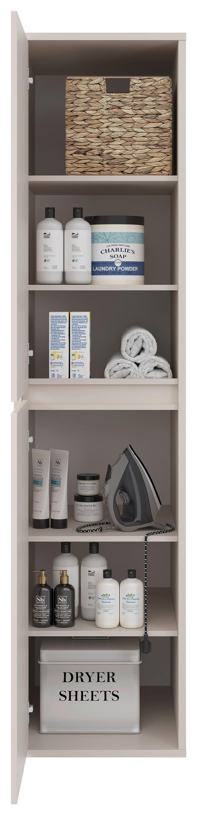 MEHRZWECKSCHRANK 50/210/67,5 cm  in Kaschmir  - Kaschmir, Basics, Holzwerkstoff (50/210/67,5cm) - Xora