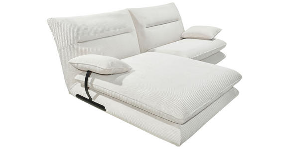 ECKSOFA Creme Cord  - Creme/Schwarz, KONVENTIONELL, Kunststoff/Textil (173/244cm) - Carryhome