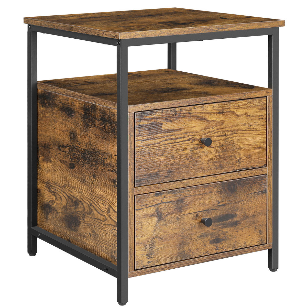 NACHTTISCH 45/60/45 cm  in Braun, Schwarz  - Schwarz/Braun, Trend, Holzwerkstoff (45/60/45cm) - Boxxx