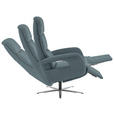 RELAXSESSEL in Leder Blaugrau  - Edelstahlfarben/Blaugrau, Design, Leder/Metall (76/119/86cm) - Dieter Knoll