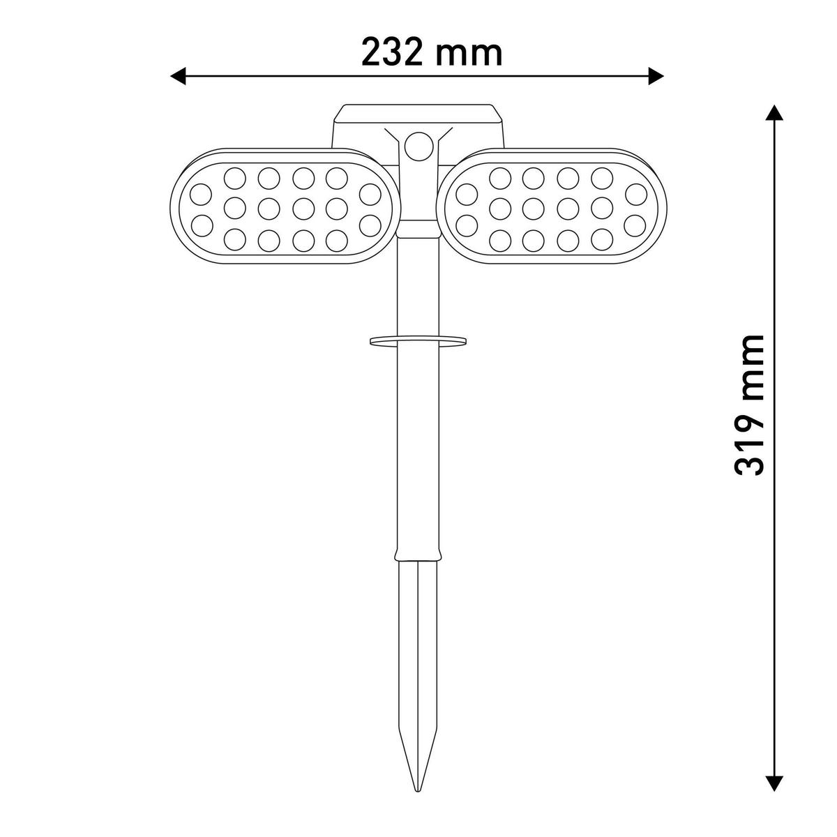 LED-STRAHLER - Schwarz, Basics, Kunststoff (23,2/15,5/31,9cm) - Näve