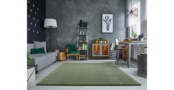 WEBTEPPICH 140/200 cm Soft Dream Olivgrün  - Olivgrün, Basics, Textil (140/200cm) - Novel