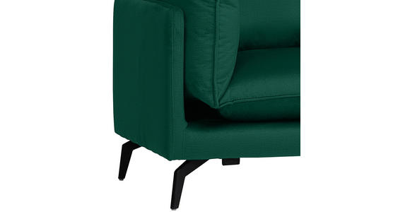 ECKSOFA Grün Samt  - Schwarz/Grün, Design, Textil/Metall (241/200cm) - Carryhome