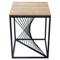 PRÍRUČNÝ STOLÍK, divoký dub, čierna, divoký dub - čierna/divoký dub, Trend, kov/drevo (40/40/50cm) - Boxxx