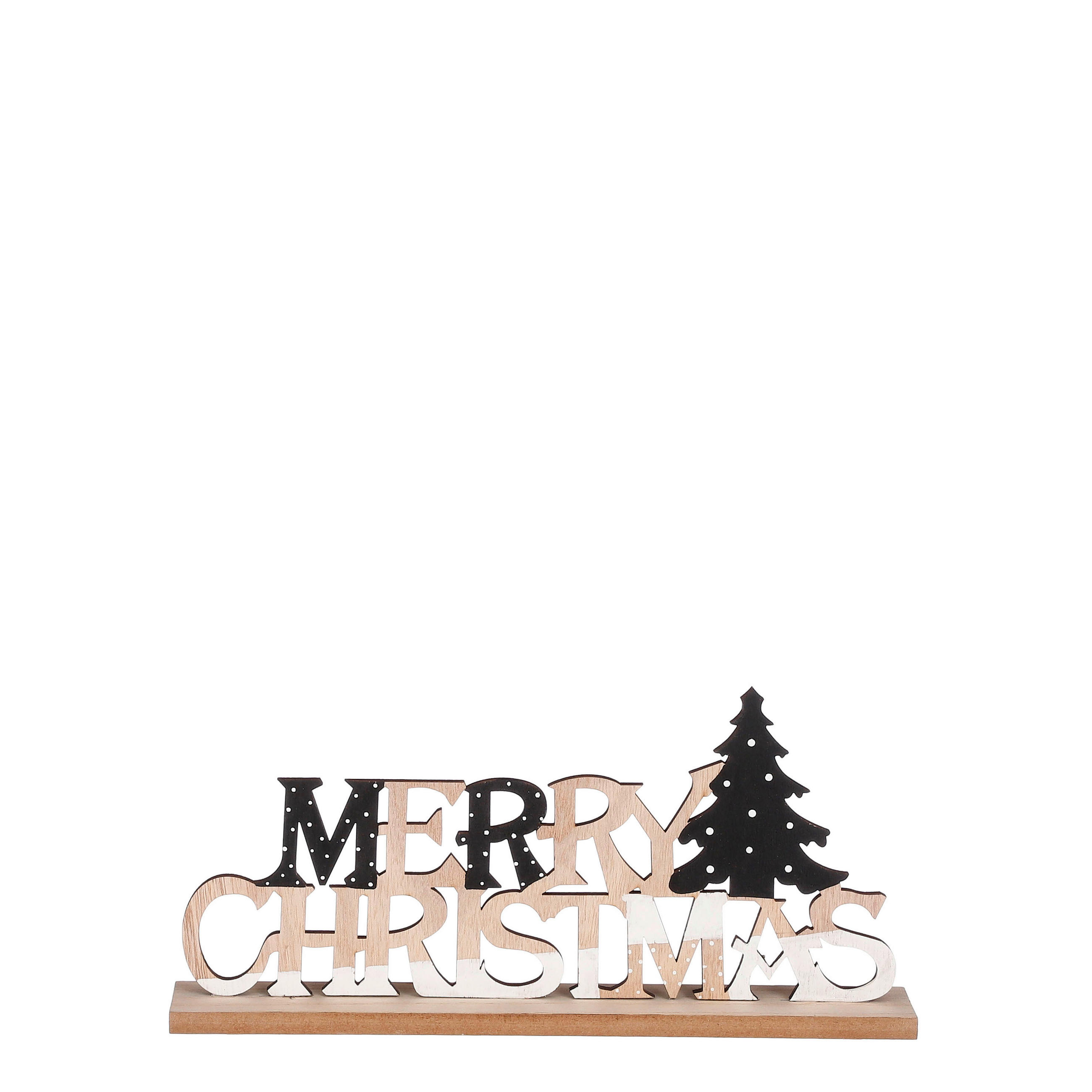 UKRASNI NATPIS - crna, Osnovno, drvo (29.50/4.50/14.00cm) - X-Mas