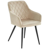 ŽIDLE S PODRUČKAMI, železo, samet, černá, šedohnědá - černá/šedohnědá, Trend, kov/dřevo (54/86/60cm) - Hom`in