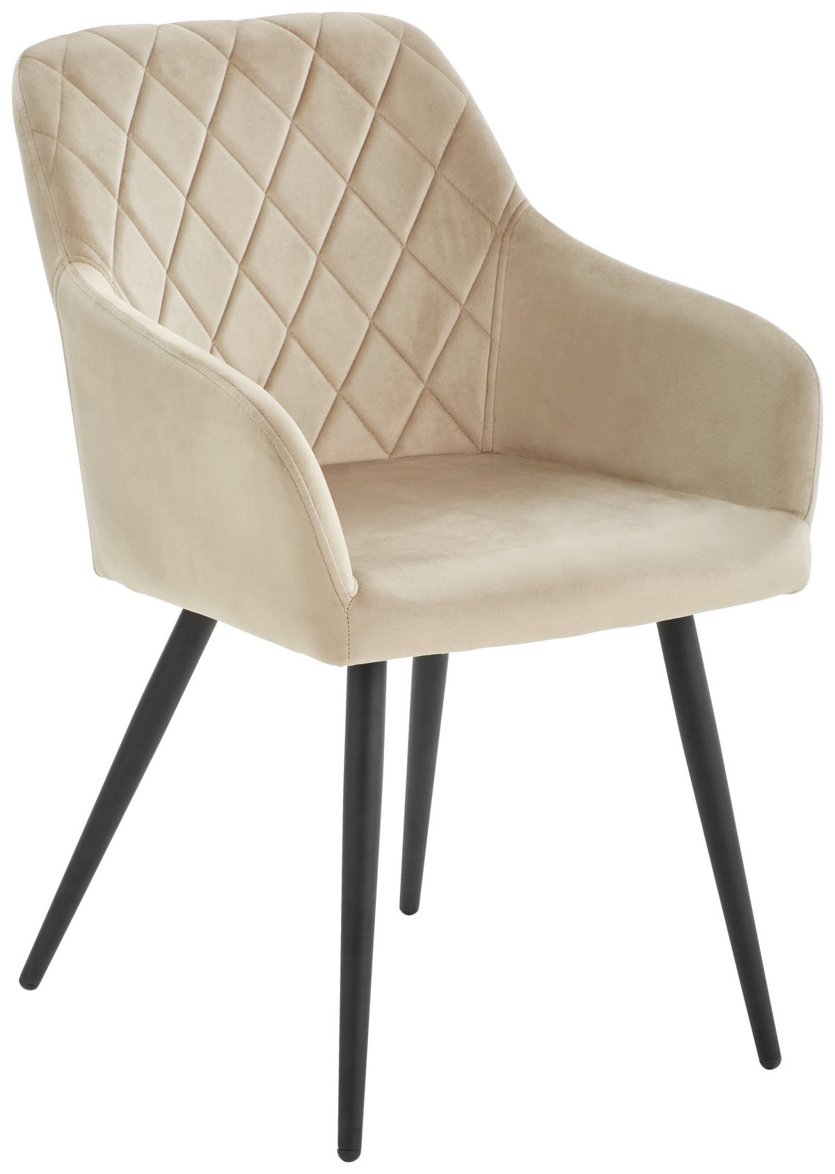 ŽIDLE S PODRUČKAMI, železo, samet, černá, šedohnědá - černá/šedohnědá, Trend, kov/dřevo (54/86/60cm) - Hom`in