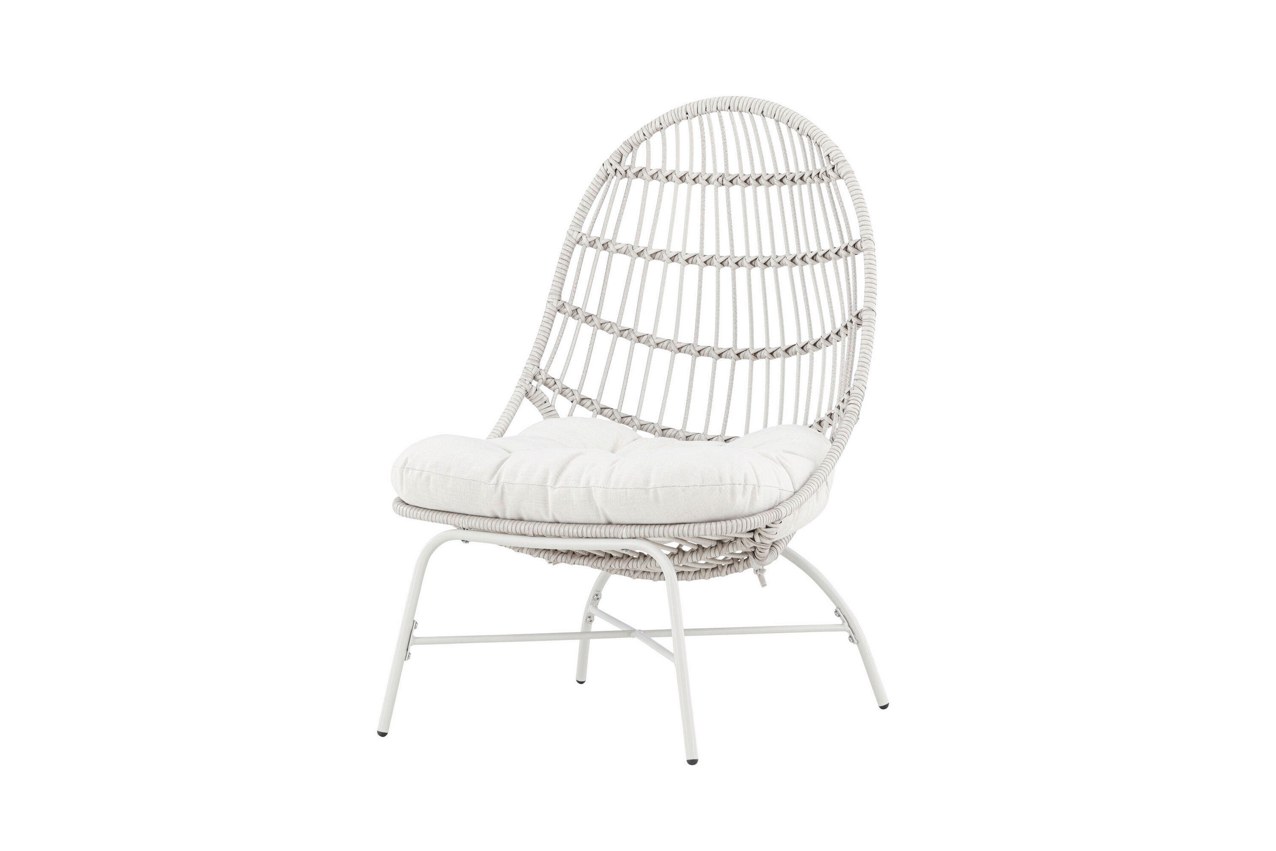 LOUNGEFÅTÖLJ  - beige, Modern, metall/textil (69/94/73cm) - Gardenson