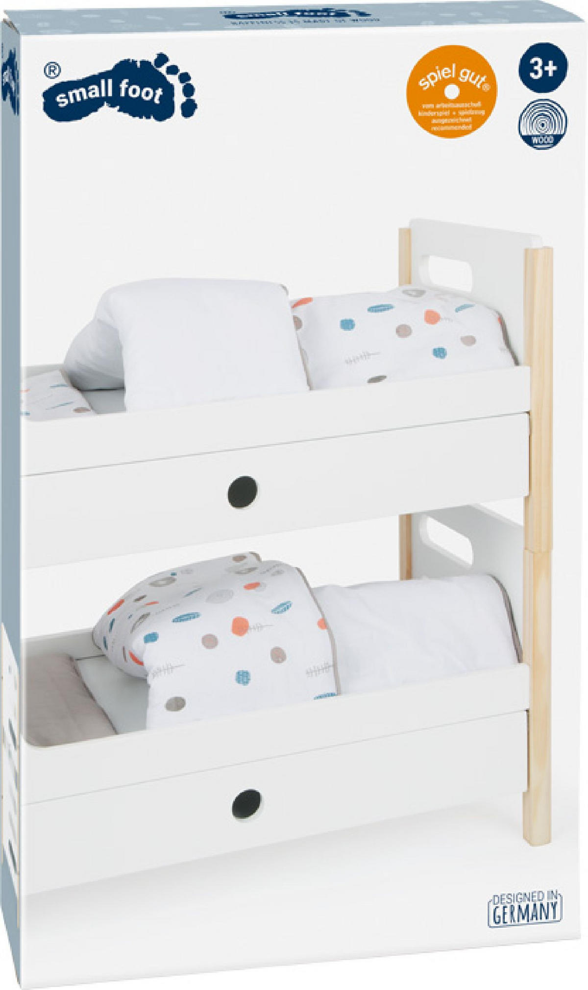 PUPPENBETT Little Button  - Multicolor, Basics, Holz/Textil (50/48/28cm) - small foot