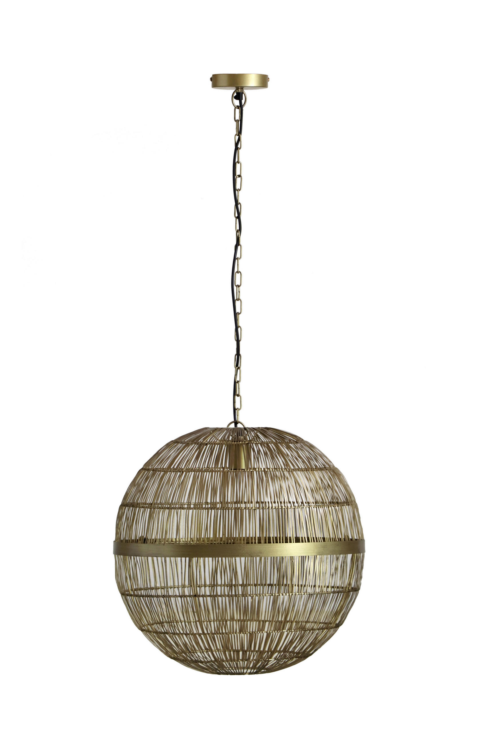 HÄNGELEUCHTE 50/120 cm - Messingfarben, KONVENTIONELL, Metall (50/120cm) - Globo