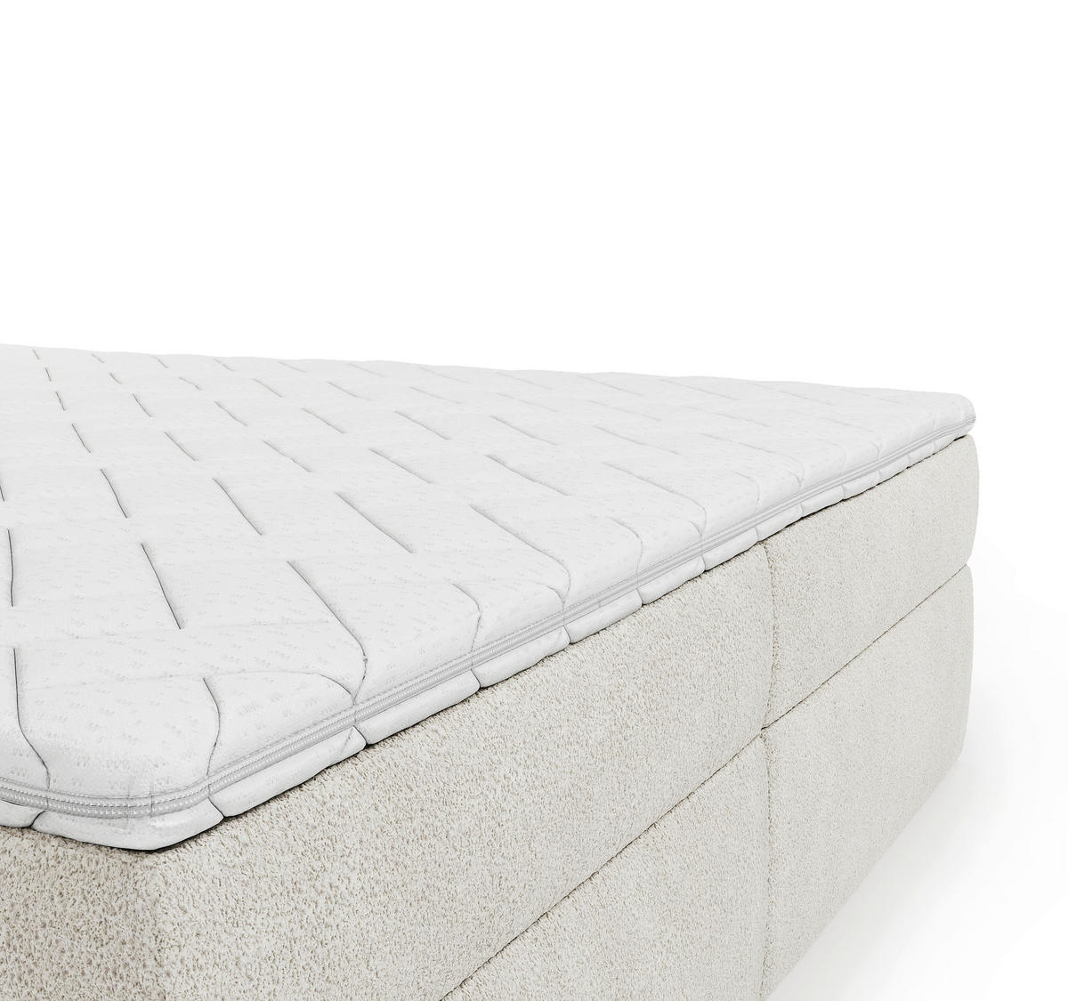 BOXBETT 180/200 cm  in Beige  - Beige/Schwarz, Design, Holz/Holzwerkstoff (180/200cm) - Chameo