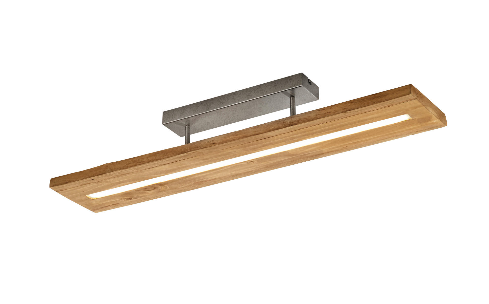 PLAFONIERĂ CU LED - culoare nichel, Design, lemn/metal (100/16,7/20cm)