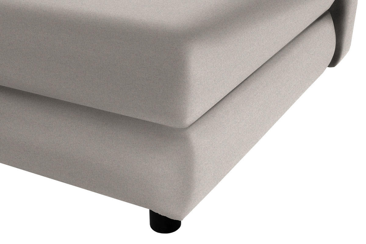 SCHLAFSOFA in Webstoff Grau  - Schwarz/Grau, Design, Kunststoff/Textil (197/77/81cm) - home24