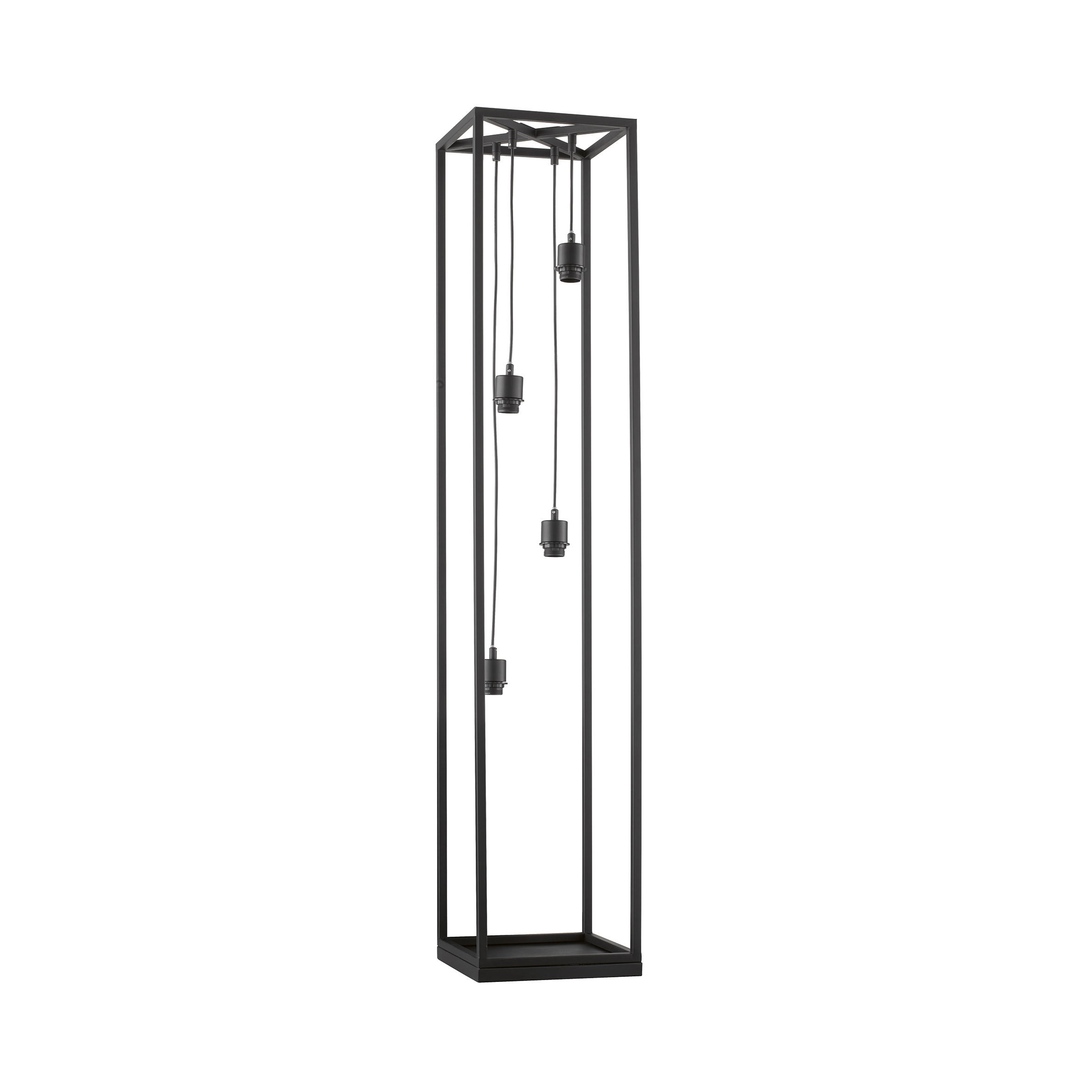 STEHLEUCHTE - Schwarz, Basics, Metall (30/30/152,50cm) - Fischer & Honsel