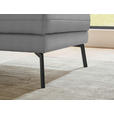 ECKSOFA  in Flachgewebe Hellgrau  255-365/175-224 cm  - Hellgrau/Schwarz, Design, Textil/Metall (255-365/175-224cm) - Dieter Knoll