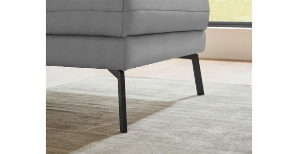 ECKSOFA  in Flachgewebe Hellgrau  255-365/175-224 cm  - Hellgrau/Schwarz, Design, Textil/Metall (255-365/175-224cm) - Dieter Knoll