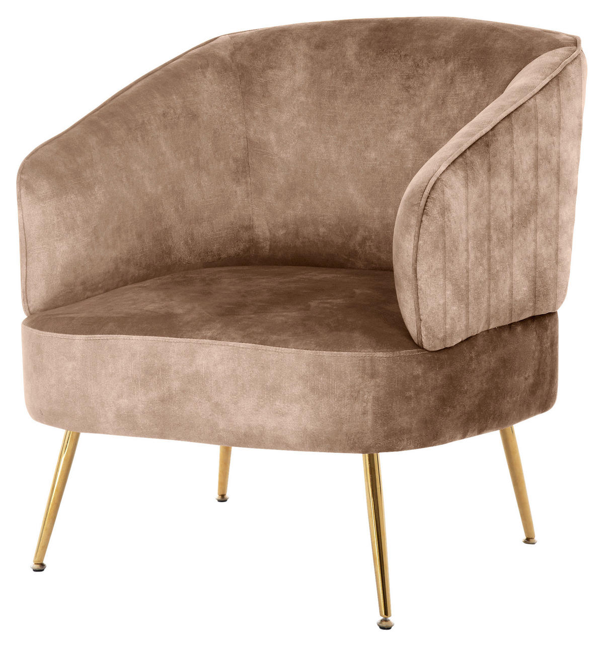 FOTOLIU in textil taupe  - auriu/taupe, Design, metal/textil (76/69/75cm) - Livetastic