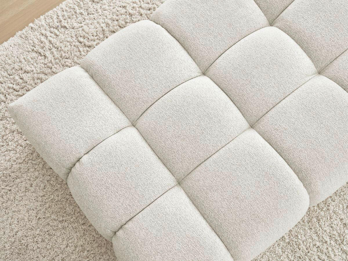 HOCKER EVEREST Flachgewebe Weiß  - Schwarz/Weiß, MODERN, Kunststoff/Textil (166/100/40cm)