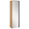 GARDEROBENSCHRANK  in 60/200/40 cm  - Eichefarben/Anthrazit, Design, Glas/Holzwerkstoff (60/200/40cm) - Modante