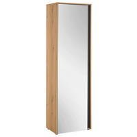 GARDEROBENSCHRANK  in 60/200/40 cm  - Eichefarben/Anthrazit, Design, Glas/Holzwerkstoff (60/200/40cm) - Modante