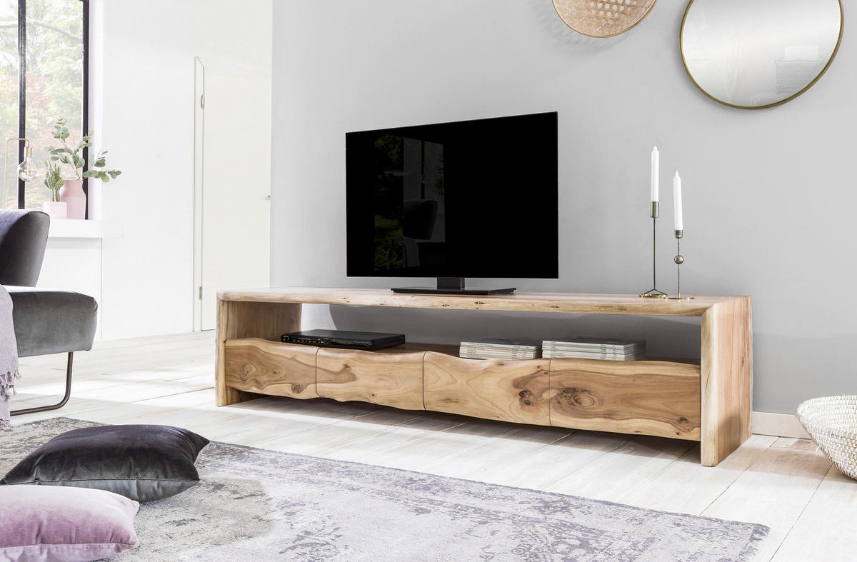 LOWBOARD  190/45/47 cm 4 Schublade(n)  - Naturfarben, Design, Holz (190/45/47cm) - MID.YOU