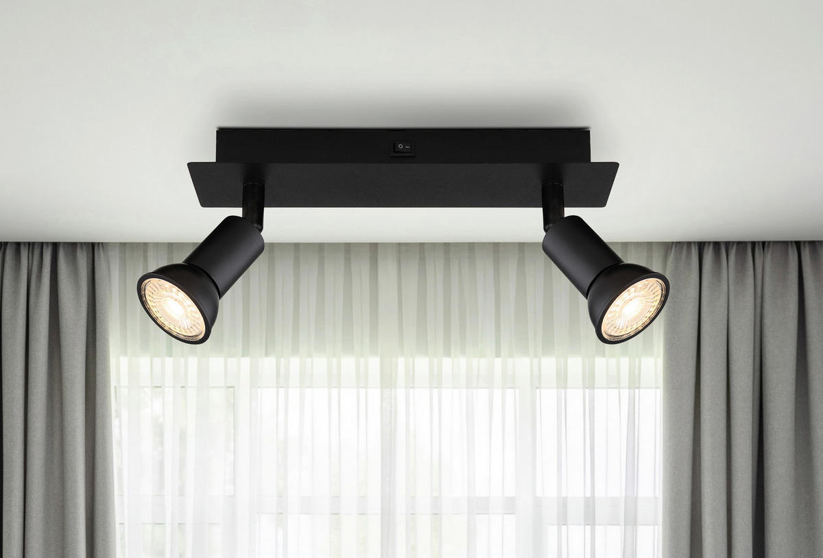 REFLEKTOR     25/9/9 cm          - črna, Basics, kovina (25/9/9cm)