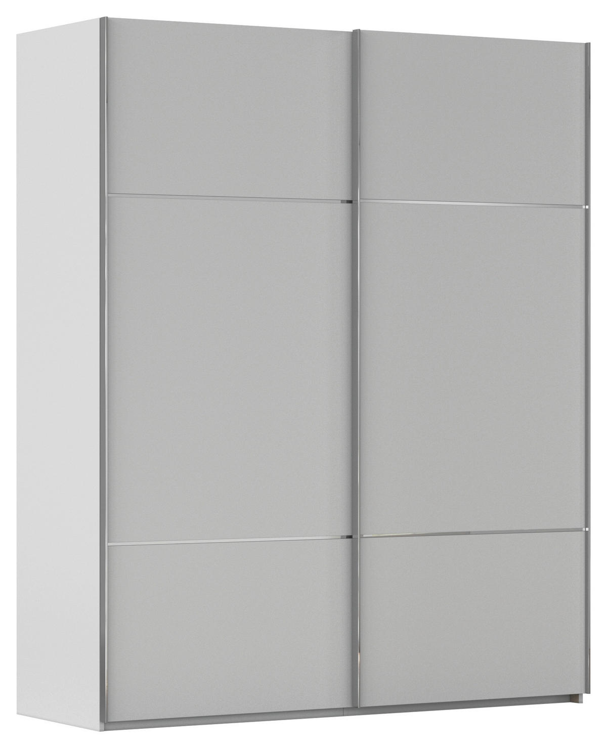 SCHWEBETÜRENSCHRANK in Grau  - Chromfarben/Grau, Konventionell, Holzwerkstoff/Metall (162/223/68cm) - Novel