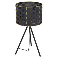 BORDSLAMPA Marasales 28/57 cm   - mässingsfärgad/svart, Design, metall/textil (28/57cm) - Eglo