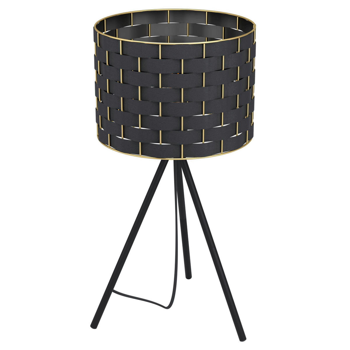 BORDSLAMPA Marasales 28/57 cm   - mässingsfärgad/svart, Design, metall/textil (28/57cm) - Eglo