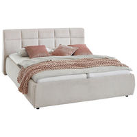 POLSTERBETT 180/200 cm, inkl.  in Beige  - Beige/Schwarz, Design, Holz/Textil (180/200cm) - Xora