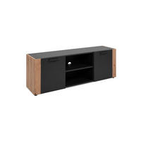 LOWBOARD  in 138/47,5/34,5 cm  - Anthrazit/Schwarz, Design, Holzwerkstoff/Kunststoff (138/47,5/34,5cm) - MID.YOU