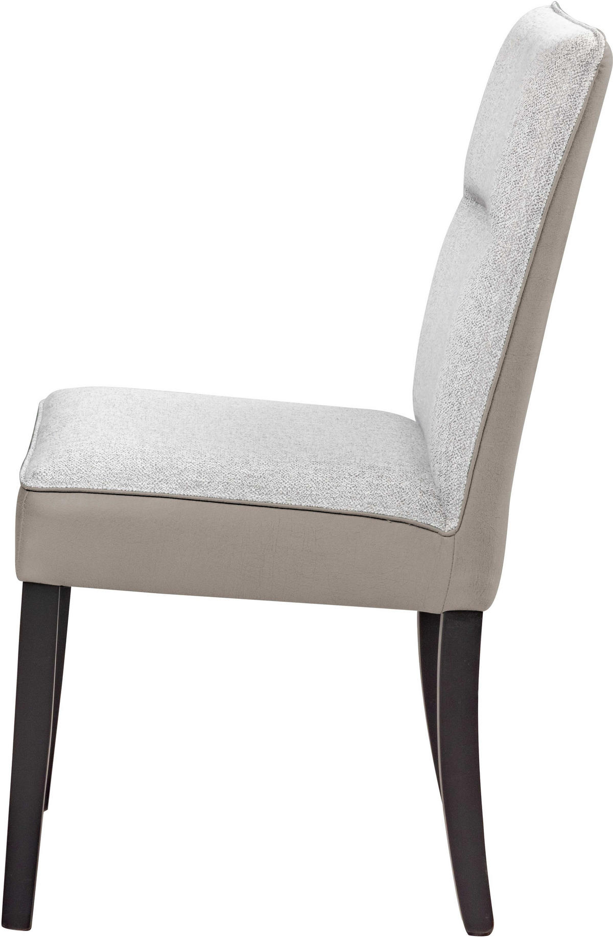 STUHL Webstoff Hellgrau, Beige Buche vollmassiv  - Beige/Hellgrau, KONVENTIONELL, Holz/Textil (46/?93/61cm) - Novel