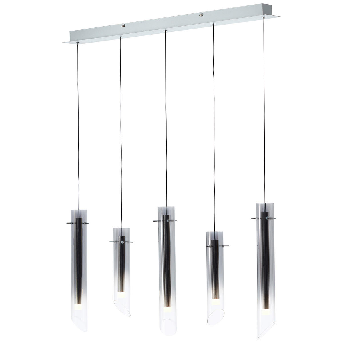 HÄNGELEUCHTE Henriette 90/8,5/150 cm   - Chromfarben, Design, Glas/Metall (90/8,5/150cm) - Brilliant