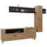 WOHNWAND in Anthrazit, Eichefarben, Bronzefarben - Eichefarben/Anthrazit, Natur, Glas/Holz (318/223/49cm) - Valnatura WOHNWAND in Anthrazit, Eichefarben, Bronzefarben - Eichefarben/Anthrazit, Natur, Glas/Holz (318/223/49cm) - Valnatura