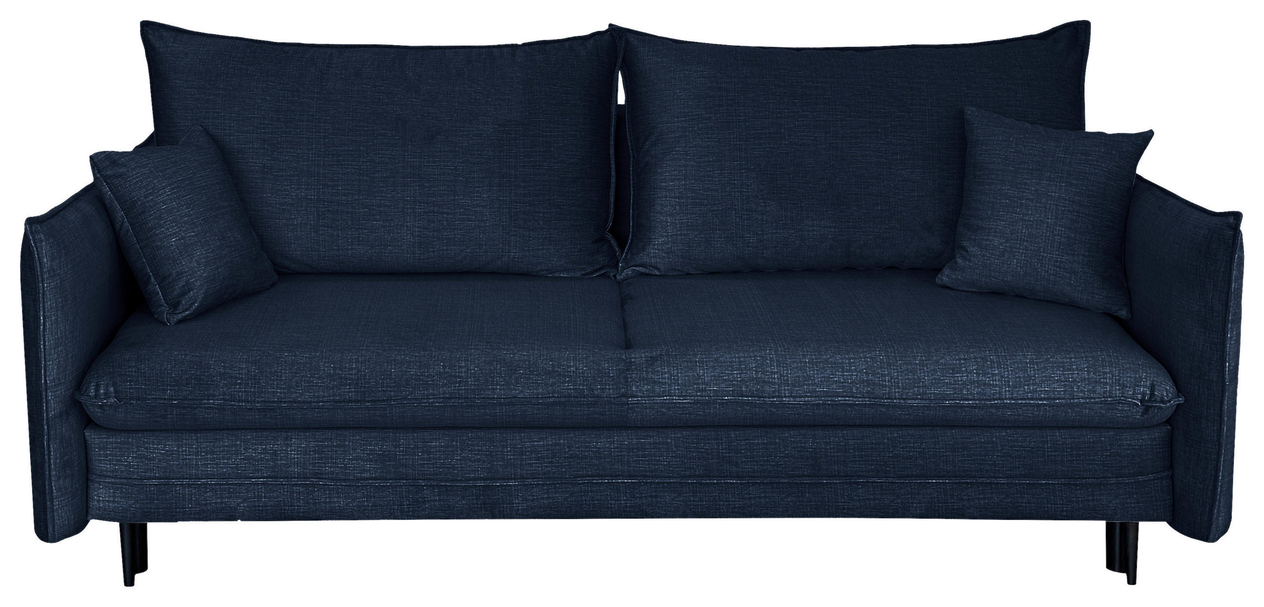 SCHLAFSOFA Flachgewebe Blau  - Blau/Schwarz, Design, Holz/Kunststoff (216/96/102cm) - MID.YOU