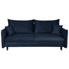 SCHLAFSOFA Flachgewebe Blau  - Blau/Schwarz, Design, Holz/Kunststoff (216/96/102cm) - MID.YOU