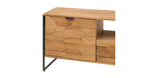 LOWBOARD in 175/60/40 cm - Schwarz/Akaziefarben, Trend, Holz/Metall (175/60/40cm) - Ambia Home