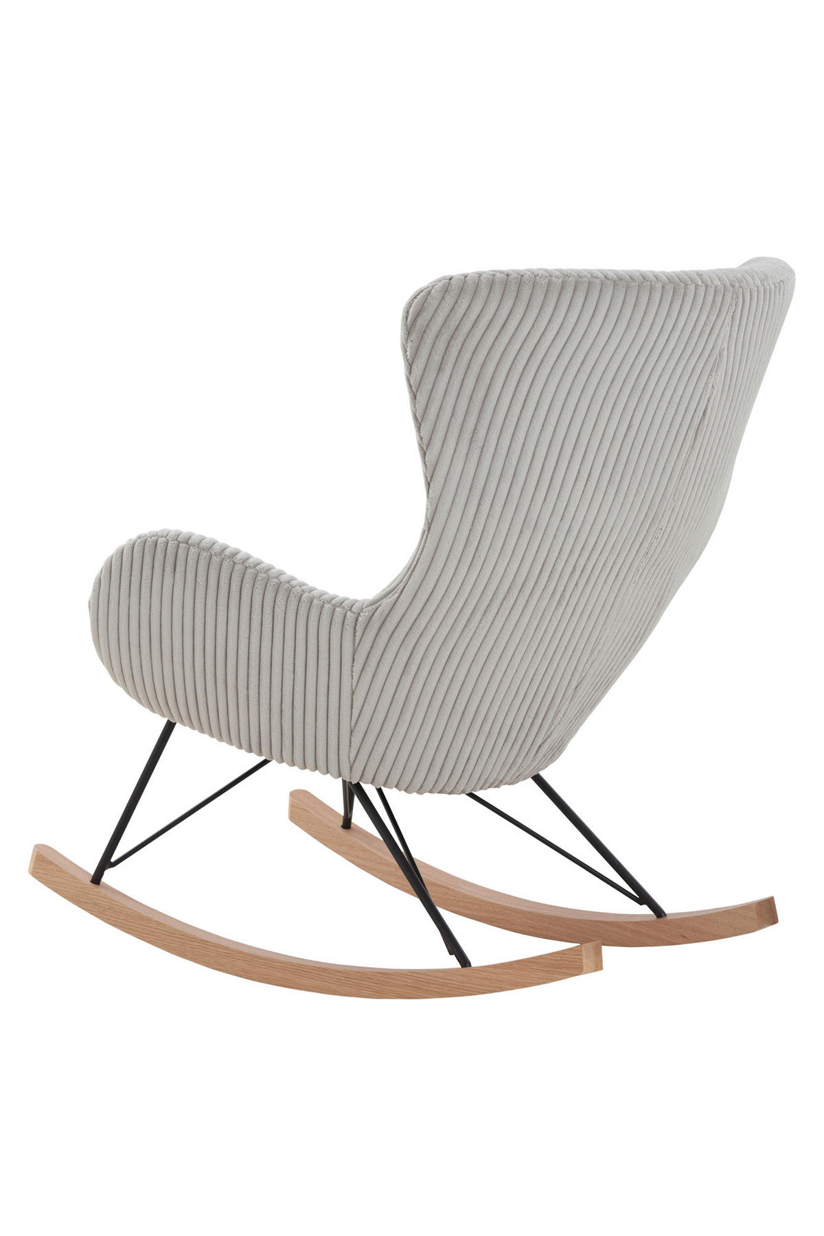 SCHAUKELSTUHL in Cord Grau  - Eichefarben/Grau, MODERN, Holz/Textil (76/103/100cm) - Livetastic