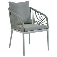 GARTENSESSEL - Salbeigrün/Alufarben, Design, Textil/Metall (56/87/63cm)