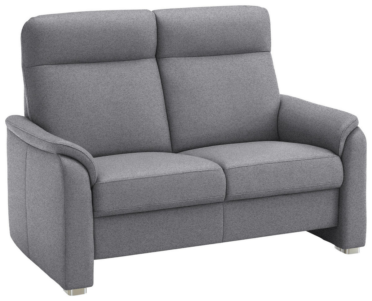 2-SITZER-SOFA  in Flachgewebe Grau  - Alufarben/Grau, KONVENTIONELL, Textil/Metall (156/107/95cm) - Beldomo Comfort