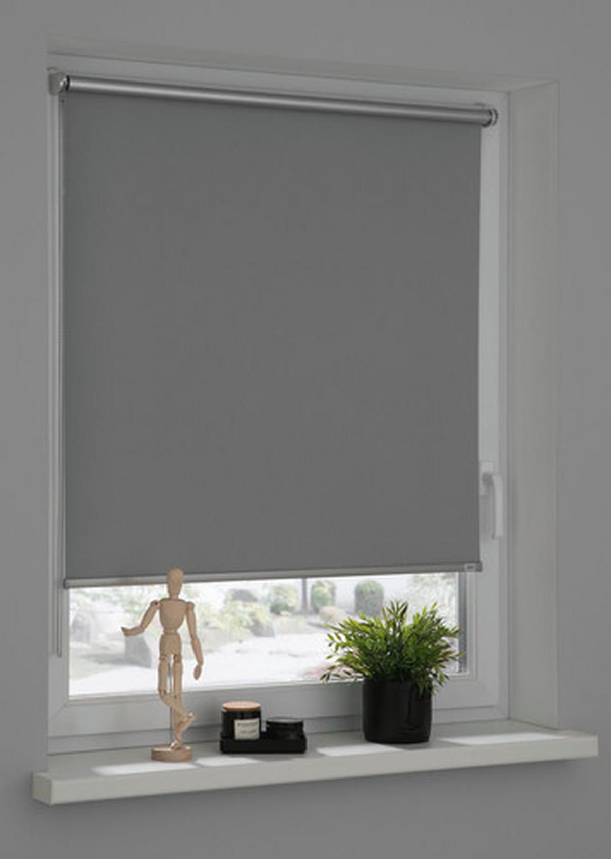 MÖRKLÄGGANDE RULLGARDIN 75/150 cm  - ljusgrå, Basics, textil (75/150cm) - Schöner Wohnen