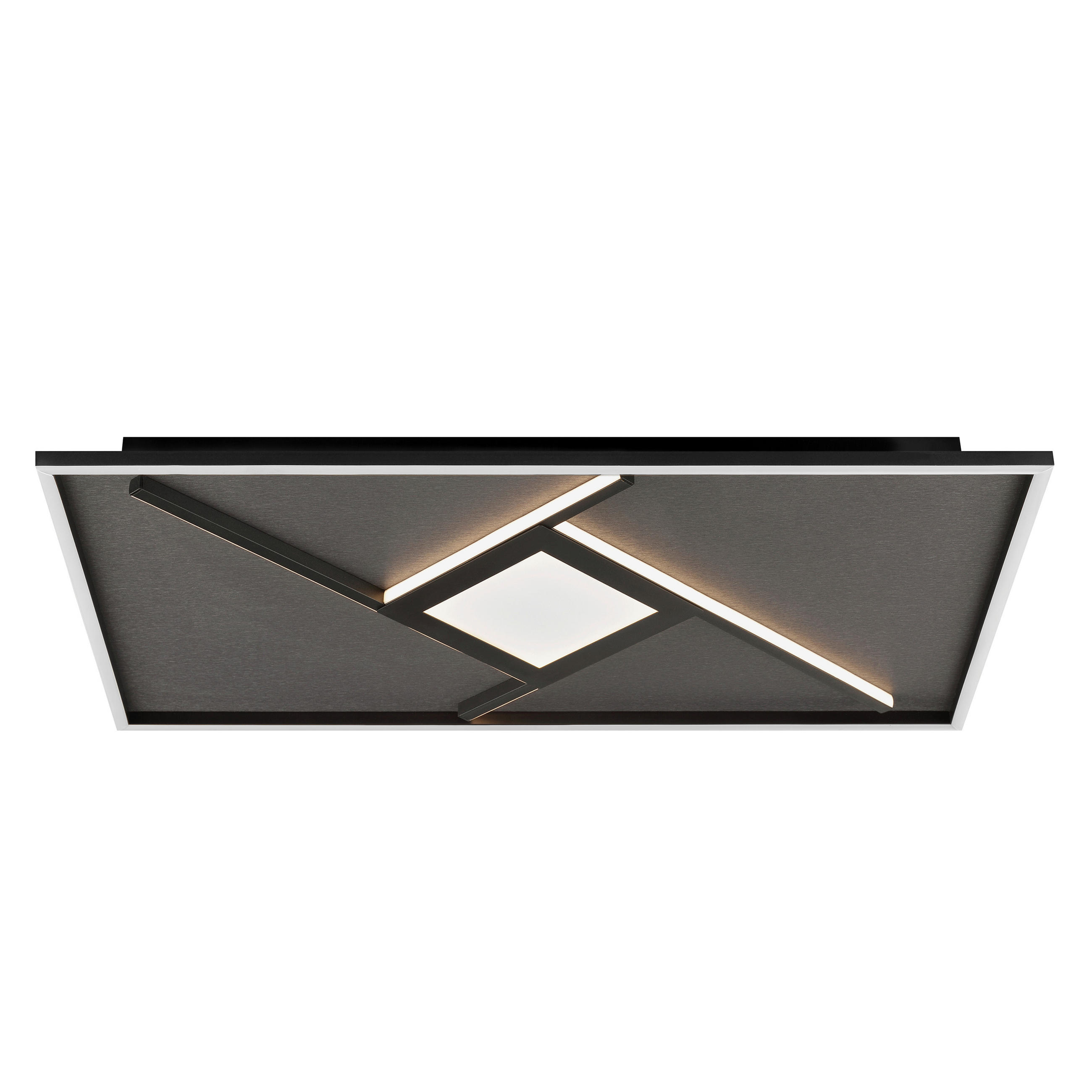 LED-DECKENLEUCHTE   - Schwarz, Design, Kunststoff/Textil (4,7/71/41cm) - Brilliant