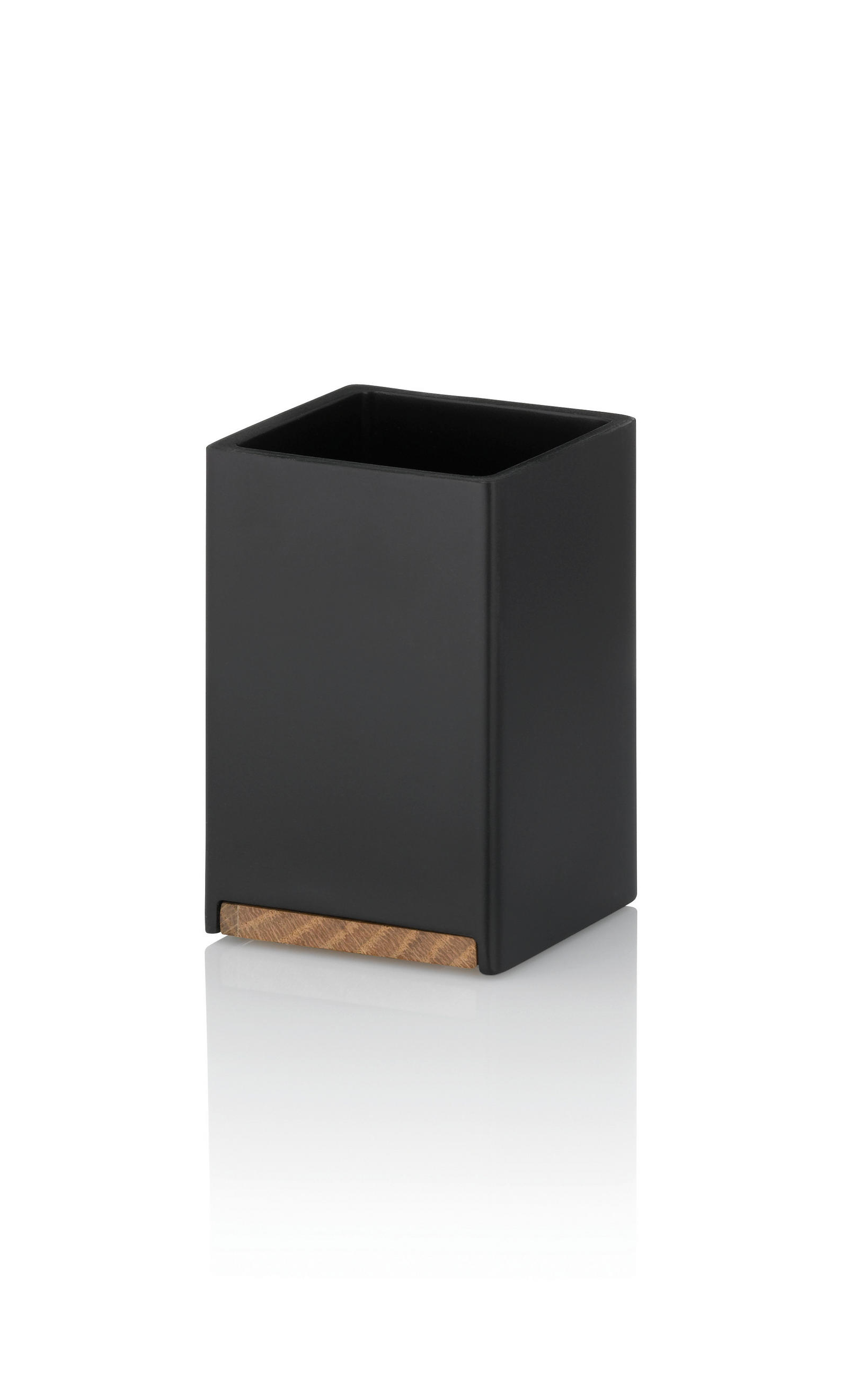 ZAHNPUTZBECHER Kunststoff  - Schwarz, Basics, Kunststoff (7/7/11cm) - Kela