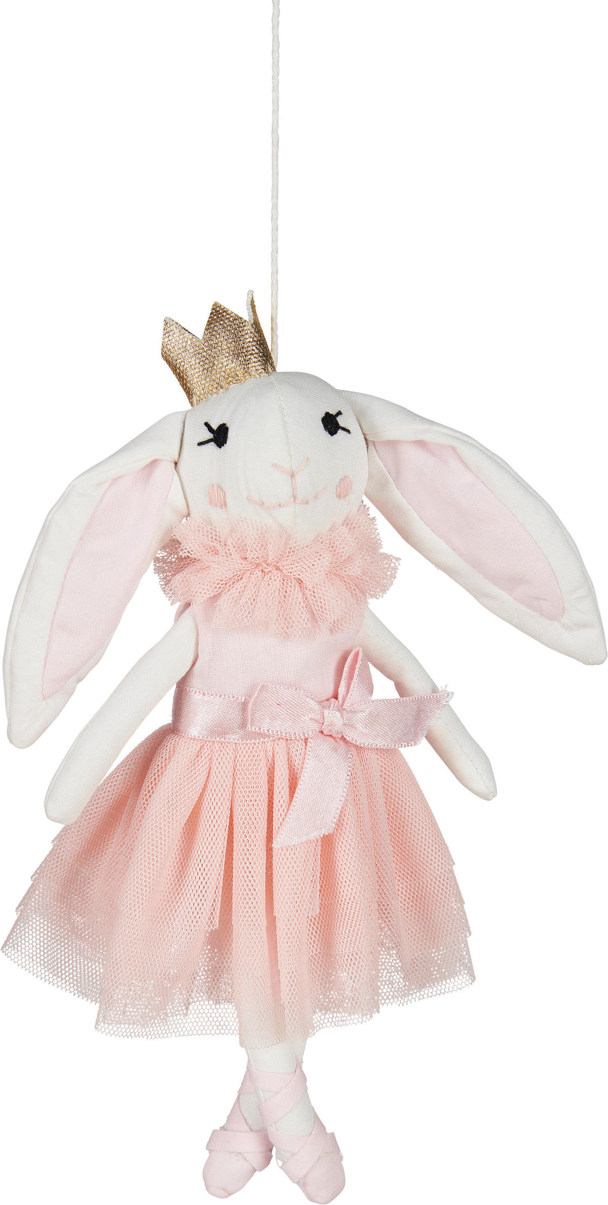 MOBILE SWEET BALLERINA  - Pink/Weiß, Trend, Holz/Textil (33/45cm) - Patinio