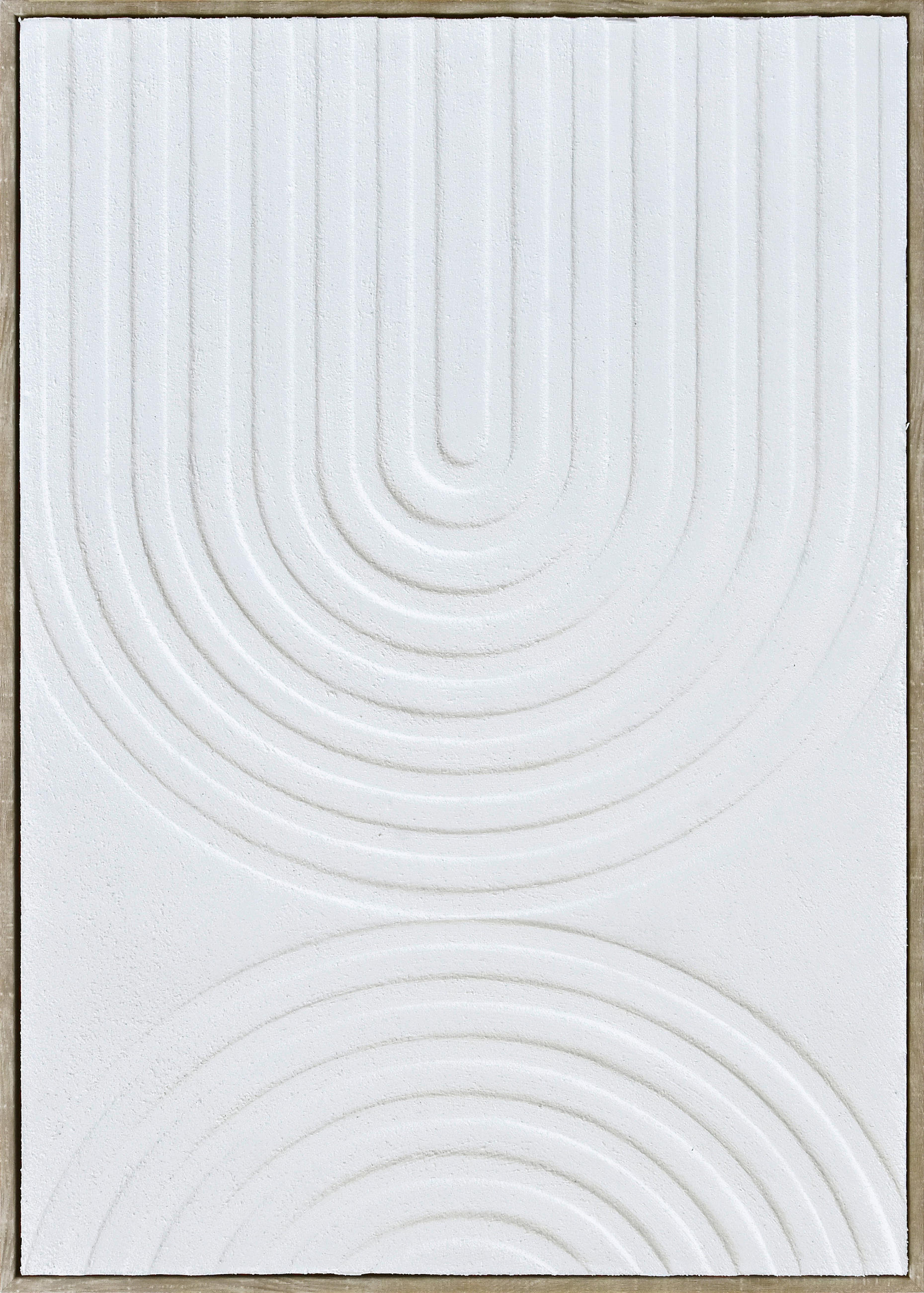 BILD Abstraktes 50/70 cm  - Weiß/Naturfarben, Trend, Holzwerkstoff/Kunststoff (50/70cm) - Monee