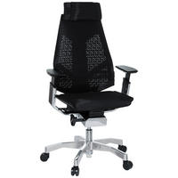 DREHSTUHL  in Netzbespannung Schwarz  - Schwarz/Alufarben, MODERN, Kunststoff/Textil (57/134/46cm) - MID.YOU