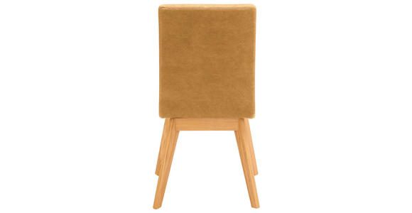 STUHL  in Mikrofaser Holz, Textil  - Beige/Goldfarben, Design, Holz/Textil (45/102/56cm) - Novel