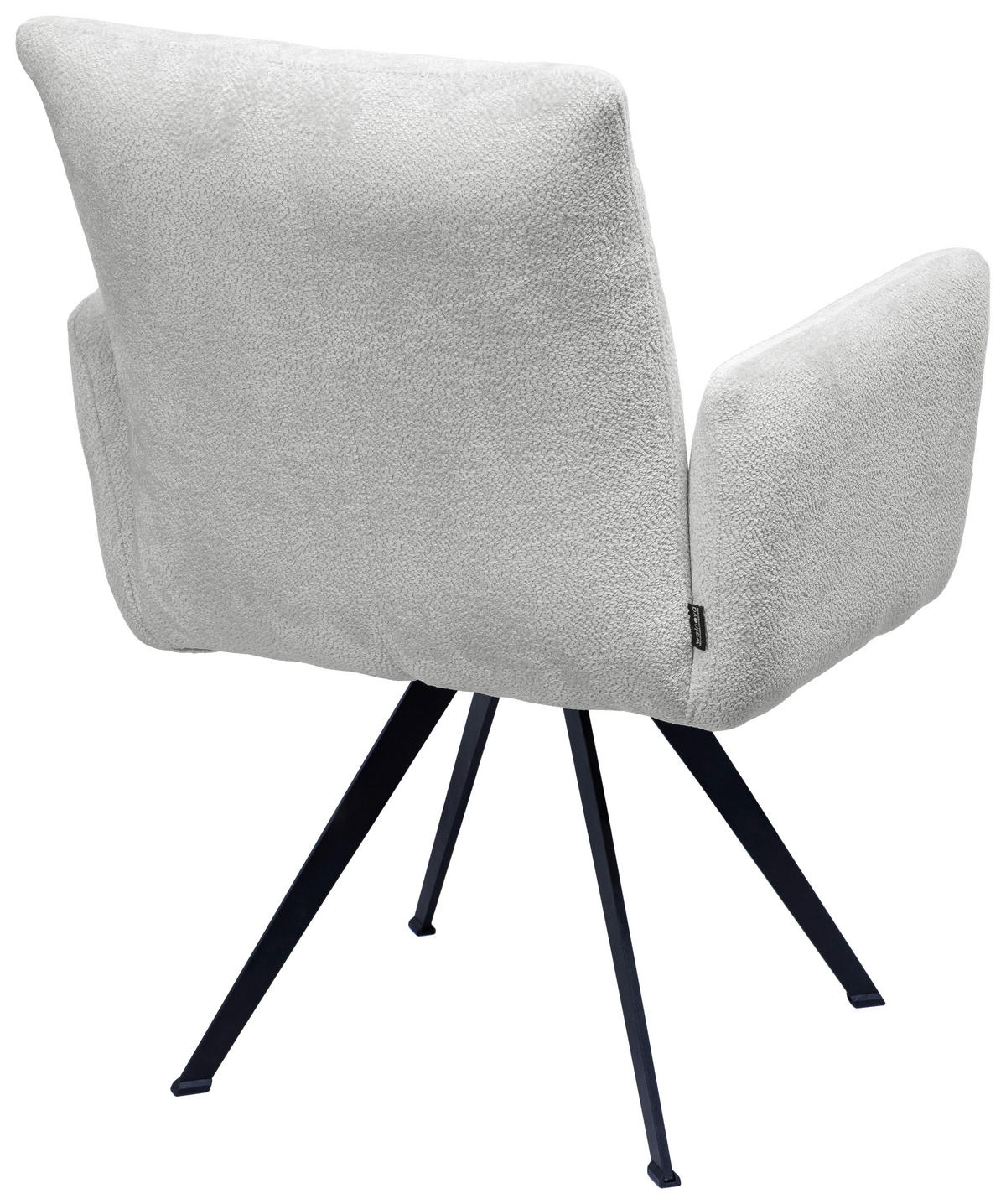 ARMLEHNSTUHL  in Eisen Teddystoff  - Schwarz/Grau, Design, Textil/Metall (64/87/71cm) - Welnova