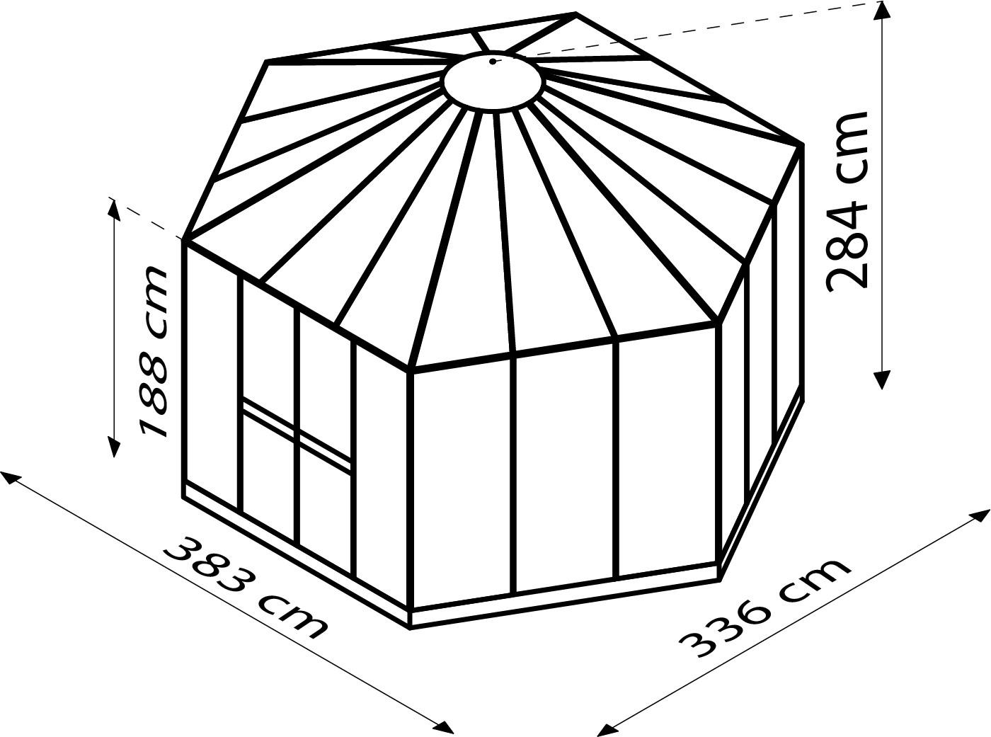 GEWÄCHSHAUSBAUSATZ - Weiß, Basics, Glas/Kunststoff (336,0/283,7/383,3cm)